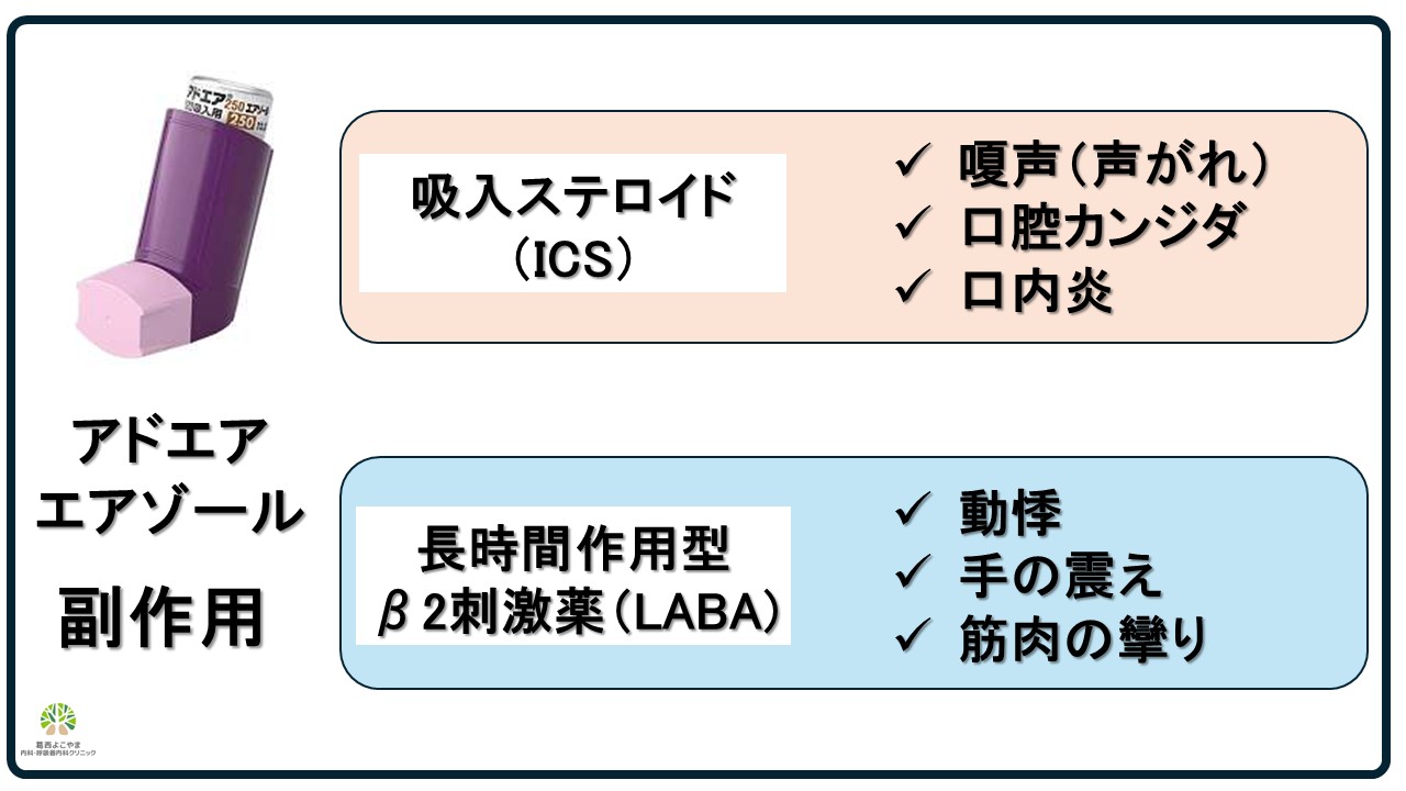 アドエアエアゾールの副作用