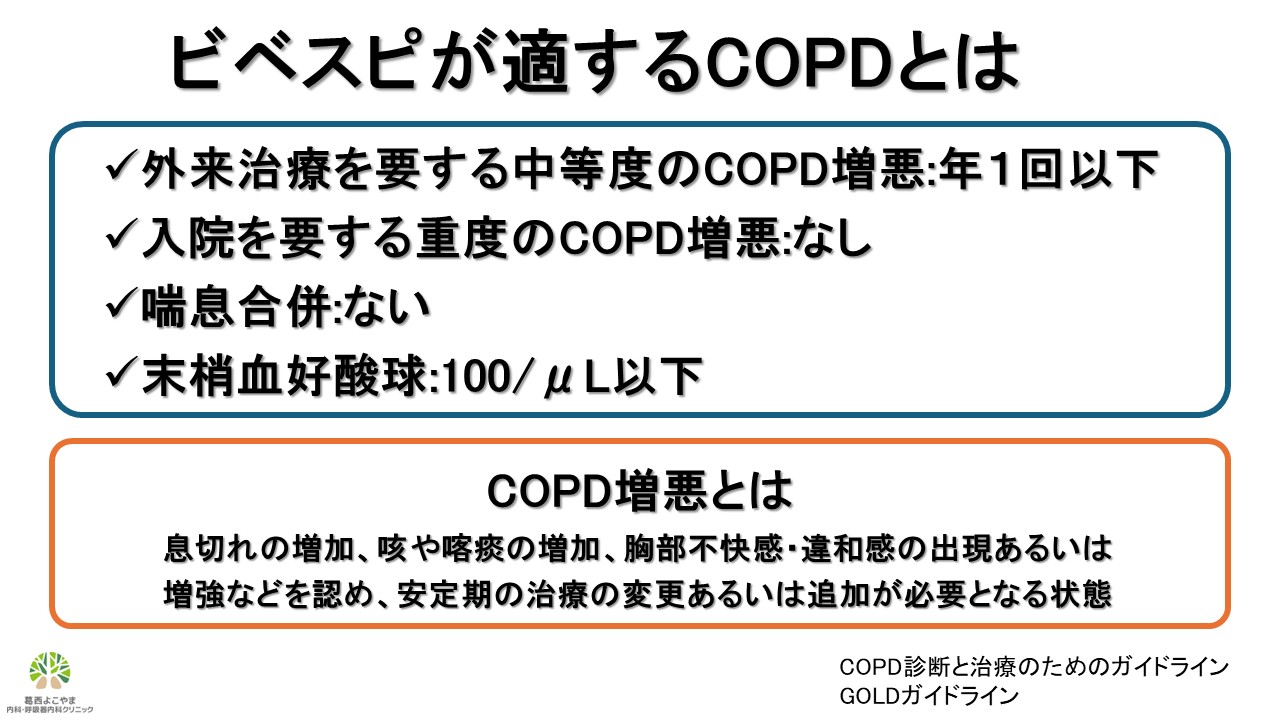 ビベスピが適するCOPDとは