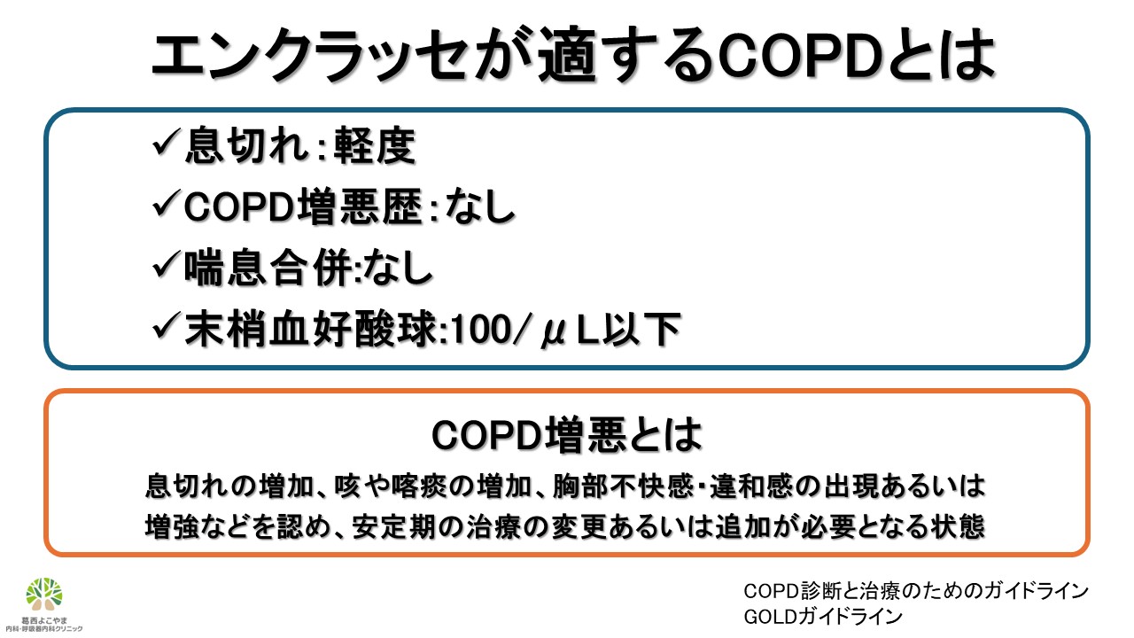 エンクラッセが適するCOPDとは