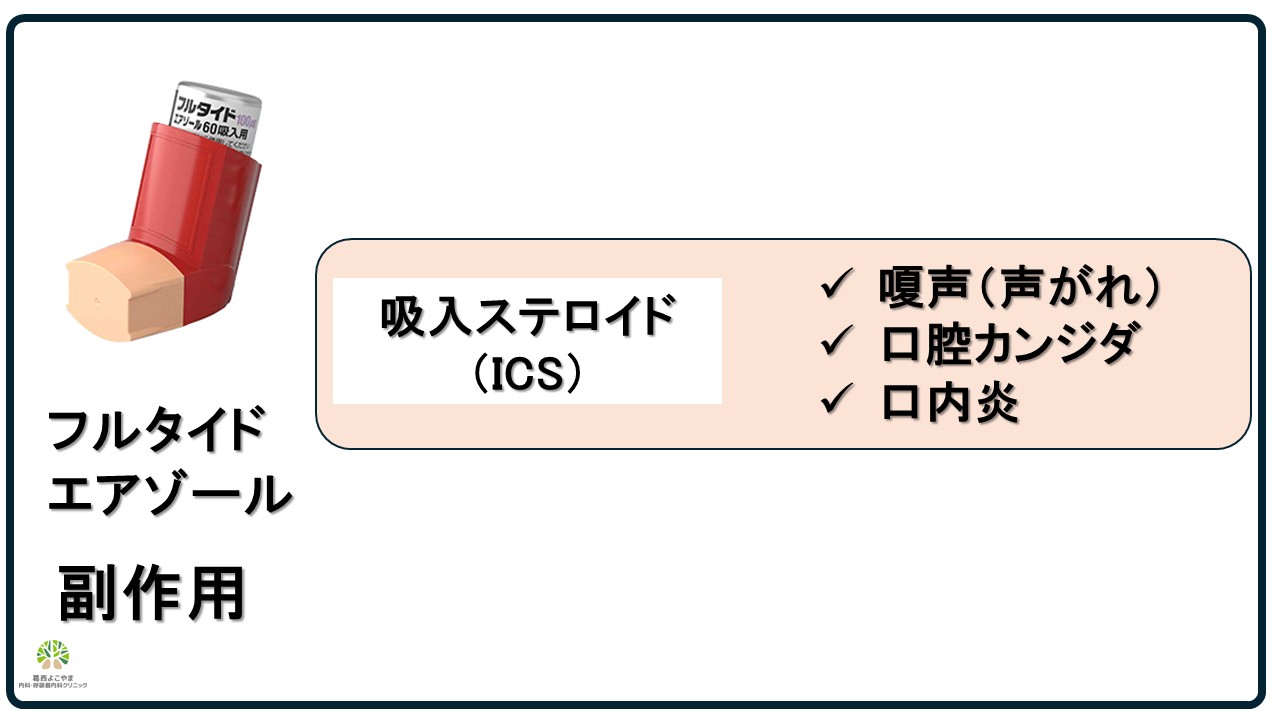 フルタイドエアゾールの副作用