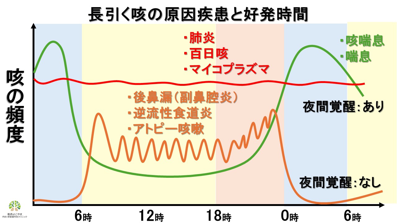 咳の原因と好発時間